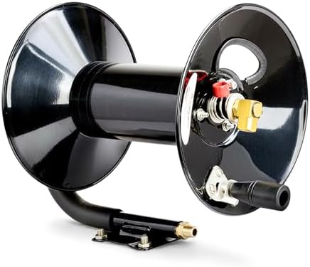 ReelWorks Air Hose Reel Tool Retractable Hand Crank 3/8" Inch x 100' Feet by ReelWorks