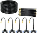 DIY Drip Irrigation Kit, 50ft Micro Spray & Misting System for Garden/Raised Beds - 15 Adjustable 360° Brass Plant Misters - Flexible PE Hose for Greenhouse, Lawn & Outdoor Cooling - Color by Unknown