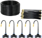 DIY Drip Irrigation Kit, 50ft Micro Spray & Misting System for Garden/Raised Beds - 15 Adjustable 360° Brass Plant Misters - Flexible PE Hose for Greenhouse, Lawn & Outdoor Cooling - Color by Unknown