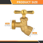50PC HeSun 1/2" FIP Inlet x 3/4" MHT Outlet No-Kink Hose Bibb Valve - Image 2