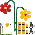 Crazy Daisy Sprinkler, Crazy Dancing Flower Water Sprinklers, Funny 360°Rotating Sun Flower Dancing Daisy Lawn Sprinkler, Irrigation Tool for Yard Watering Kids Pets Playing (2PCS-A) by DENGWANG