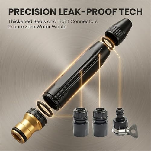 High Pressure Hose Nozzle,2026 Upgrade Heavy Duty Adjustable Twist Hose Nozzle Jet Sweeper Nozzle, Metal Outdoor Watering Attachment for Driveway, Deck, Car Washing(1Sets) - Image 7