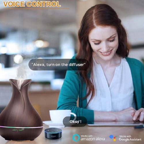 Smart WiFi Wireless Essential Oil Aromatherapy Diffuser, Compatible with Alexa & Google Home, Phone App & Voice Control, Large Ultrasonic Diffuser, LED & Timer Settings - Image 3