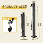 Black Matte Outdoor Water Column Garden Water Tap - 304 Stainless-Steel Freeze Proof Faucet Post Hose Stand for Irrigation Washing, Patio Yard Hydrant(Style 3,Height: 60cm/23.6in) - Image 2