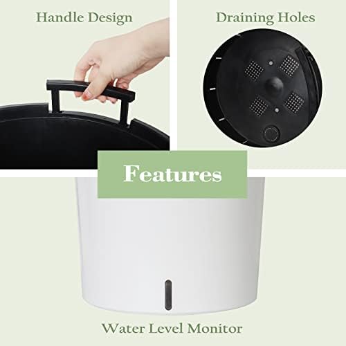 SAROSORA Large Round Self Watering Planter Pot 12.5'' for Home Garden Patio Tall Tree - Image 7