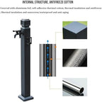 Freestanding Garden Water Column with Faucet,Outdoor Stainless Steel Frost Proof Square Water Column Garden Hose Holder,Yard Water Dispenser Hydrant Water Feature Fountain,for Garden Irrigation - Image 3