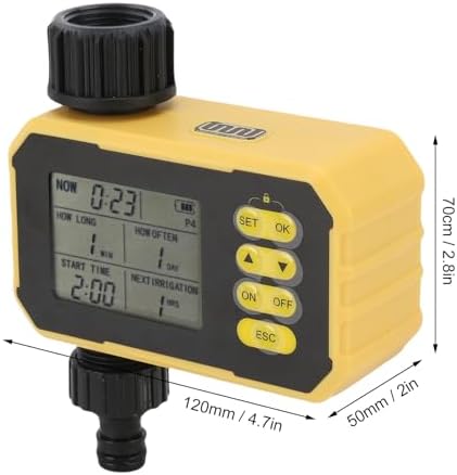 Solar Single Way Valve Sprinkler Timer with Rain Sensor, Automatic Irrigation Watering Controller with Type C Backup Charging, for Garden Courtyard Drip and Sprinkler Systems - Image 7