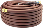 Wiseflow Garden Hose 75FT x 5/8", Heavy Duty Rubber Hose, Water Hose with Five Layered Braiding, Male Female Fittings, 1000PSI Burst, 300PSI Working for Yard, Car Wash, Pets (Brown) by Unknown