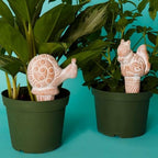 Decorative Terracotta Watering Spikes Set, Snail and Squirrel Shape, 6" Tall by POTTHING