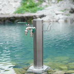 Floor Mounted Faucet Outdoor Water Pipe Vertical Fountain Irrigation Column,Vertical Garden Water Column,freestanding Hose Stand with Faucet,for Patio/Backyard - Garden Hose Stand,Garden Wat by Unknown