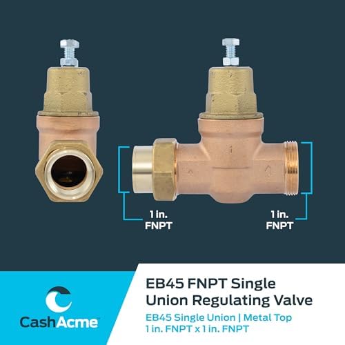 Cash Acme EB45 Pressure Regulating Valve, Single Union, 1 Inch NPT Female x NPT Female, Metal Top, 60 PSI, PVA20M-SUTH-60 - Image 5