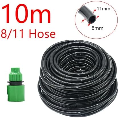 Garden supplies Garden Watering Hose 4/7mm 8/11mm 9/12mm PVC Micro Irrigation Pipe Drip Irrigation Tubing Sprinkler for Lawn Balcony Nozzle(Light Grey) - Image 2