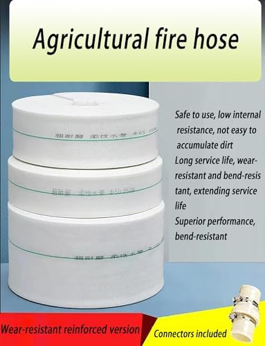 High Pressure Heavy Duty Canvas Lay Flat Hose - 65.6ft for Agricultural Irrigation, Farm Watering, Garden Use & Fire Protection (3.8cm Diameter) - Image 4