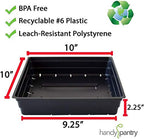 10" x 10" Garden Growing Trays with Drain Holes - 10-pack Recyclable Plastic Plant Trays for Wheatgrass Sprouting Tray, Microgreens Growing Trays, Hydroponic Trays, Nursery Flats, Greenhouse Supplies - Image 2