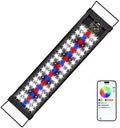 Smart LED Aquarium Light with App Control, Full Spectrum RGB, Bluetooth Enabled, Programmable Timer, Black, for Fish Tanks (WCL30-36B) by OYOWATER