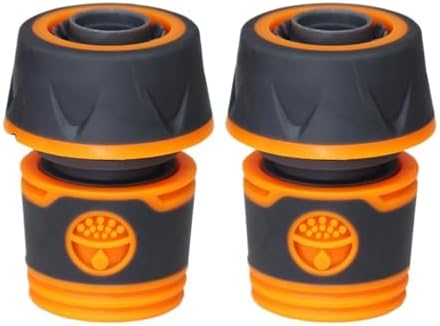 2PCS Garden Hose Quick Connectors Orange Rubber Plastic Coupling Adaptor Irrigation Car Washing Joints 1/4'' 3/8'' 1/2'' 3/4''(Dx2pcs) by Unknown