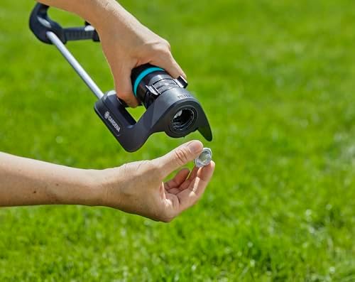Gardena Ecoline Rectangular Sprinkler: Lawn Sprinkler for Watering Areas from 90 to 220 m², Reach of 7 to 17 m, Spray Spread of up to 13 m, Made from Recycled Material (18920-20) - Image 3