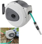 Retractable Garden Hose Reel, Water Hose Reel Holder, Wall Mounted, Garden, 65.6 Feet 1/2 Inch, Any Length, Lock, Automatic - Image 2