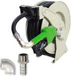 3/4"x50' Fuel Hose Reel Retractable & Fuel Nozzle & Fuel Hose Swivel,Spring Driven Diesel Hose Reel,Inlet 1" NPT Thread Swivel Oulet 3/4" NPT Thread Swivel,Heavy Duty Steel Construction Reel by SWANGET