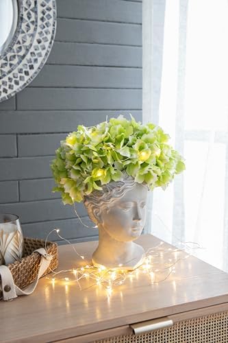6" Greek Style Cement Head Planter, 6 Inch, Gray - Image 4