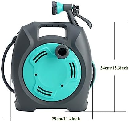 Heavy Duty Water Hose Holder, Portable Hose Reel Cart, Garden Water Pipe Hose Holder Rack, Outdoor Hosepipe Cart Organizer, Suitable for Most Types of Faucet, with 10M/32Ft Hose and 7 Pattern Nozzle - Image 3