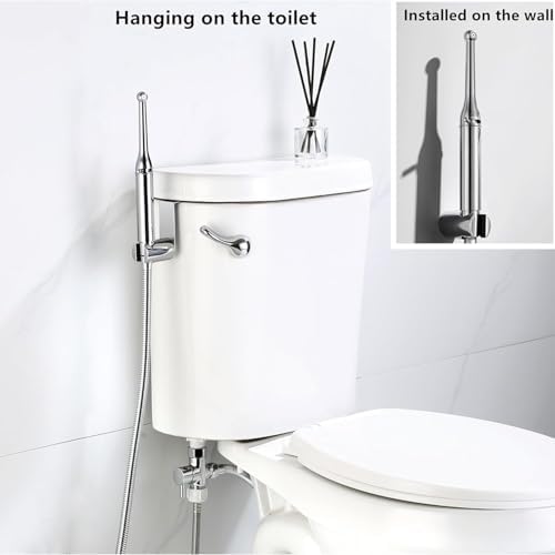 Brass Premium Handheld Bidet Sprayer-Used for Baby Cleaning, Used for Female cleahand Bidet sprayning,Pet Bathing，Toilet Cleaning,Adjustable Water Pressure-Bidet Toilet Sprayer 8.5in - Image 4