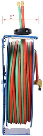 Retractable Twin Welding Hose Reel 100 FT,1/4 Inch Oxygen Acetylene Hoses - Image 2