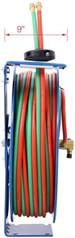 Retractable Twin Welding Hose Reel 100 FT,1/4 Inch Oxygen Acetylene Hoses - Image 2