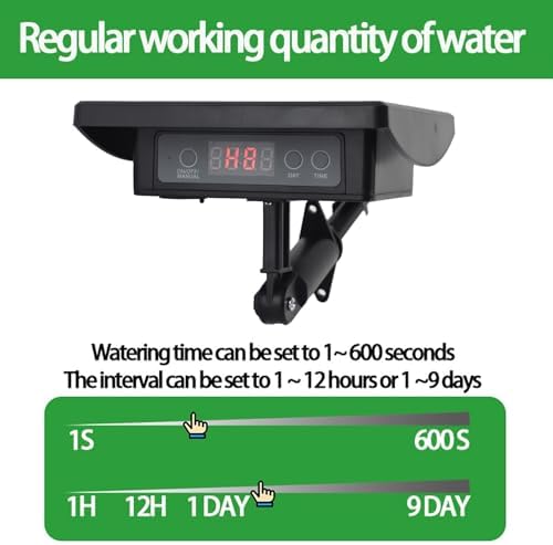 Solar Automatic Drip Irrigation Kit, 6 Timing Modes for Precise Watering Control 2000mAh Battery Container Direct Supply from Buckets Greenhouse Balcony Garden Potted Plants - Image 3