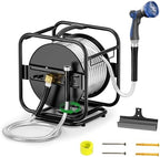SPECILITE Garden Hose Reel With 100Ft Metal Water Pipe, 360° Rotation Frame by SPECILITE