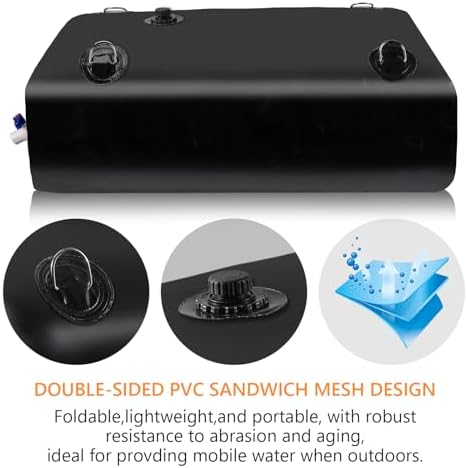 Rodelna Water Storage Bladder, Water Tank 65 Gallon Foldable Portable Water Storage, Large Water Storage Containers with 3/4" PVC Spigot and Overflow Kit for Camping, Garden, Emergency Water Storage - Image 4