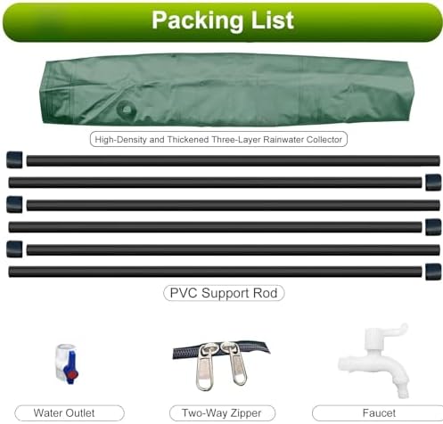 Collapsible Rain Barrel Kit - Green Water Catcher with Spigot & Lid, 60x70cm (24x28in) - Portable Water Storage Solution for Garden & Eco-Friendly Water Collection - Image 5
