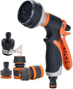 Garden Hose Nozzle Sprayer, Heavy Duty Metal Spray Nozzles with 8 Watering Patterns, Hand Sprayer Spray Nozzle for Watering Lawn Car Washing Pet Bathing Sidewalk Cleaning(C) by Unknown