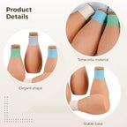 4 Pcs Terracotta Self-Watering Spikes for Outdoor Plants, Large Ceramic Watering Spikes with Cork Stopper, for Garden Use, Helps Reduce Water Waste, Includes Green, Blue, Pink, and Orange Spikes - Image 3