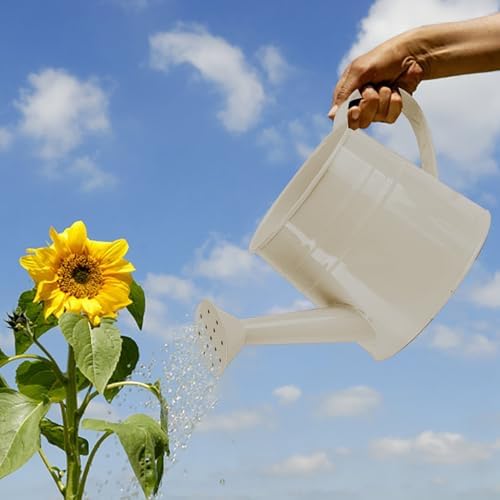 Metal Watering Can for Indoor 1L Garden Sprinkling with Ergonomic Handle Outdoor Care Tool (White, One Size) - Image 4