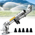 Heavy-Duty All-Metal Rain Gun Sprinkler with Six Interchangeable Nozzles Model 50 by Unknown