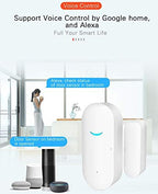 4 Pack WiFi Wireless Door Window Sensor,TUYA Smart Alarm with Free Notification APP Control Home Security Alarm System, Compatible with Alexa, Google Home, Siri - Image 4