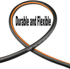 Hybrid Garden Hose 5/8 IN. x 75 FT, Heavy Duty, Lightweight, Flexible with Rotatable Handle and Solid Brass Fittings, Gray+Orange - Image 2