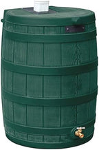 Good Ideas Rain Wizard Water Storage High Quality Collection Barrel with Brass Spigot, Safety Screen, and 50 Gallon Capacity, Green (3 Pack) - Image 2