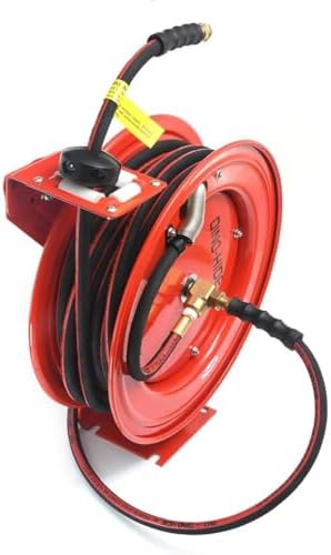 RMX Dino-Hide - Heavy-Duty Retractable Hose Reel w/Wrapped Finish Rubber Air Hose (1/2" x 50' w/ 18 Ga. Reel) - Image 3