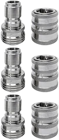 MTM Hydro Pressure Washer Garden Hose Adapter Set, 6 Piece, 3x3 by VelociPerformanceProducts