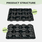 homenote 10 Pack 12 Cell Reusable Seed Starting Trays for 4 Inch Planters - Image 5