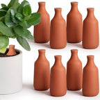 DoubleFill Ollas Terracotta Watering Pots, 24 oz, 8 Pcs by DoubleFill