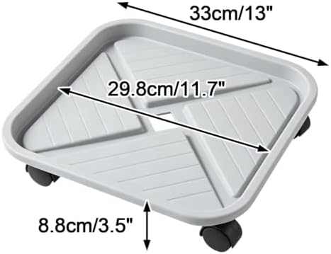 Rolling Plant Stand with Water Drawe, Bottom Watering Tray with Wheels - Image 2