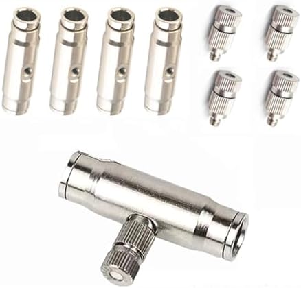 25 Pack ﻿﻿Misting Nozzles for Outdoor Cooling Misting System, 10/24 UNC High Pressure Water Mist Sprayers, Anti Drip Cleanable Mister Head, 3/8" Brass Fittings (Size : Orifice 0.8mm) by Unknown