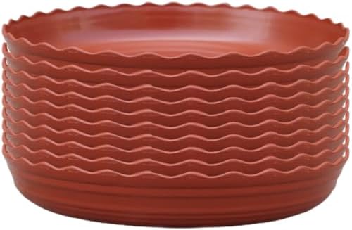 Round Plastic Plant Saucers Water Catch Tray, Garden Tray, 10 pcs by Unknown