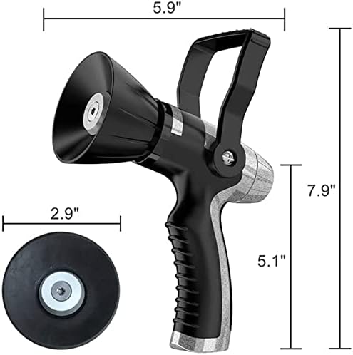 Xiaochen Heavy Duty Adjustable Garden Hose Nozzle Garden Hose Nozzle Sprayer for 3/4 Inches GHT, Heavy Duty Water Hose Nozzle for Washing High Pressure Adjustable Sprayer - Image 5
