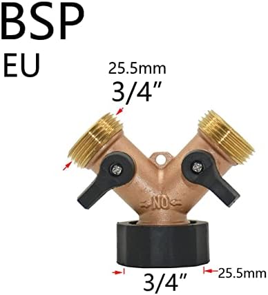 2/4-Way Brass Plastic Garden Hose Splitter Y-Type Watering Connector Garden Tap For Outdoor Tap And Faucet 1Pcs (Color : P) - Image 3