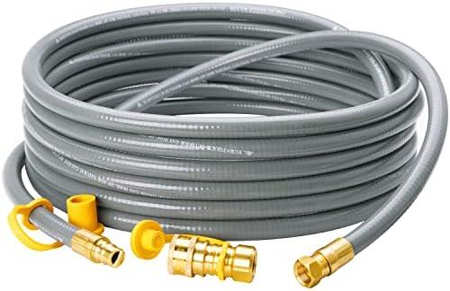 CALPOSE 25 Feet 3/8" ID Natural Gas Grill Hose with Quick Connect Fittings by EmpoweringYourEnergyNeeds
