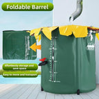 52 Gallon Rain Collection System Collapsible PVC Water Storage with Three Spigots Water Barrel Collector Garden Water Catcher - Image 3